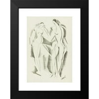 Nakon Auguste Rodin Crni moderni uokvireni muzej umjetnički print pod nazivom - Nude