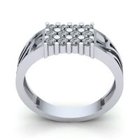 0.25carat okrugli rez dijamantni muški redni angažman godišnjica prstena od punog 10k ruža, bijela ili žuto zlato H si2