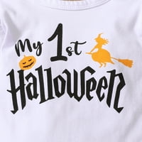 Djevojke za bebe 1. Halloween odijelo, pismo ispis s dugim rukavima ROMper + mrežasta suknja za dojenčad