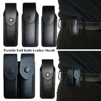 Crna vanjska oprema Kožni nosač omotača nož za kućište noža Fold noževa alat za lampicu Case Case Case