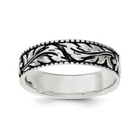 Cvjetni prsten Le & Lu Sterling srebrni i rodijum