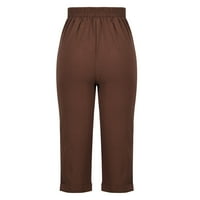 MAFYTYTPR Capris hlače za žene plus veličina na prodaju Ženska modna boja čvrsta boja Udobni povremeni