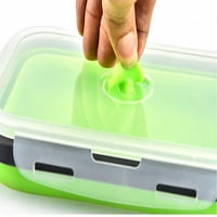 Silikonski slikovan bento skladištenje ručak za ručak, zamrzavač za zamrzavanje perilica za zamrzavanje sigurna BPA besplatni set od 4