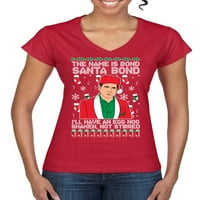 Michael Scott Ime je Bond Santa Bond Ružnog božićnog džemper za žene.