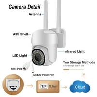 Bežične kamere za kućnu sigurnost na otvorenom, 1080p HD Wi-Fi sigurnosne kamere, otkrivanje pokreta,