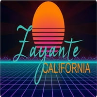 Zayante California Vinil Decal Stiker Retro Neon Design