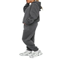 Ženska odjeća za jogging modni slovo s dugim rukavima Print Hoodie + hlače postavljaju duks