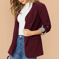 Žene ležerne bluže za širenje rukava Blazer Open Front Cardigan jakna Radni ured Blazer vrhovi kaputi