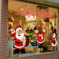 Božićne naljepnice za prozore s prozorima Shop Window Božićni naljepnice Snjegović ukrasne naljepnice