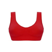 Colisha Women Workout Top bez rukava ActiveWewer Bras Solid Color Sport BRA SHOFTO otporna na teretanu V Vruća prsluk crvena m