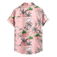 Sanbonepd muške košulje muške ljetne modne casual havajske majice majica s kratkim rukavima na plaži