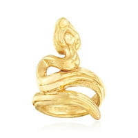 Ross-Simons Italian 18KT žuti zlatni zmijski prsten za žensko, odrasle
