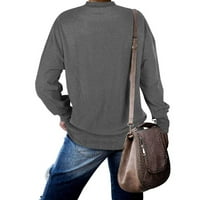 Moocrvic majice s dugim rukavima za žene modne jesenski zimski pulover sa dugim rukavima s dugim rukavima