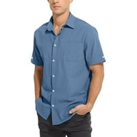 Muška majica Ležerne prilike moda Ležerne prilike Klasični džep u boji Jednostruki pamuk i košulja kratkih