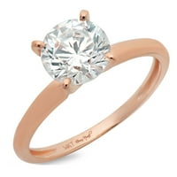 1. CT sjajan okrugli rezan originalni kultivirani dijamant SI1-si i-J 18K Rose Gold Solitaire Promise Remise Vjenčanje Izjava o angažmanu Dizajnerski prsten veličine 10