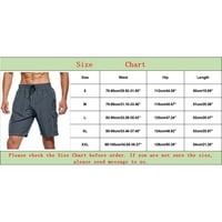 Paptzroi Muški sportski kratke hlače Striped jogging dno ljetne pantalone za trening s džepovima Elastični
