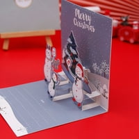Labakihah 3D božićna čestitka Kreativna božićna poruka Poruka Kućište Božićno iznenađenje Pokloni blagoslov