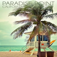 Paradise Point, Kalifornija, Spasilačka bašta i palma, Thertern Press, Premium Igranje kartice, Paluba