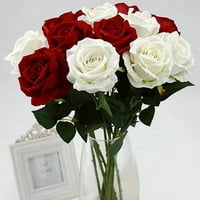 Umjetno cvijeće Silk Roses lažni mladenci vjenčani buket za kućnu vrtnu zabavu cvjetni dekor 1pc