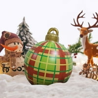 Bidobibo 23.6 Otvoreni džinovski božićni kuglica Božićna PVC ukrašena kugla za kućnu kuću na otvorenom