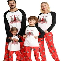 MA & Baby Christmas Božić Porodica Pajamas setovi Žene Muškarci Kid Christmas Tree Ispiši Raglan za
