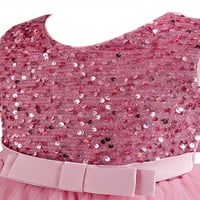 Calzi Crew vrat večernje haljine Djevojke Xmas Princess haljine casual labav sandress božićni ljuljački ružičasti
