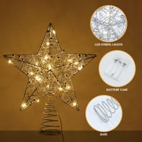 Božićna stabla Topper Star Glitter prah TREETP Svijetlo Božićno ukrašavanje zabave