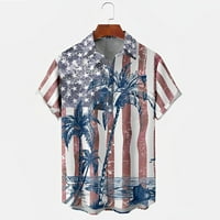 Muška modna bluza Vrh patrioty stil Print Hawaii Summer Majica Muška proljetna Neovisnosti Dan Proslava