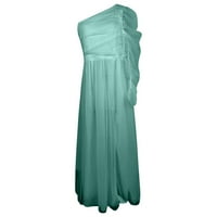 Ležerne haljine za žene tiskane sunčane haljine V-izrez srednje dužine bez rukava zeleno xl