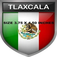 Meksička naljepnica zastava naljepnica od 2), država Tlaxcala, Bandera de Mexico