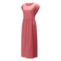 Sandresses za žene Ljetne casual džepne haljine Elegantna majica sandresses modna boja haljina Boho