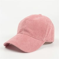 Pxiakgy bejzbol kapa muške ženske neutralne ljetne čvrste bejzbol kape corduroy šešir vizuri ružičaste