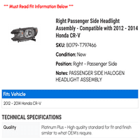 Montaža prednjih svjetiljka putnika - kompatibilna sa - Honda CR-V 2013