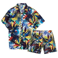 Gaiseeis muške košulje na Havajskim setovi casual gumba niz majicu kratkih rukava