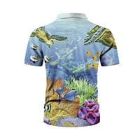 CLlios Havajska majica za muškarce Ljeto Print FAVES CUTE CAVORITE KRATKE VOJNE KOŠARIJE Gumb dolje