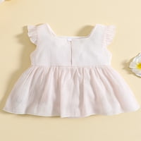 Frobukio Toddler Baby Girls Ljeto Romper haljina Ležerne prilike Floralna rukava Cvjetna bodysuit Princess kombinezon