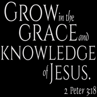 Peter 3: - Raste u milosti i znanju ... Vinil naljepnica za naljepnicu - mala - svijetlo siva