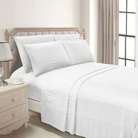 Set za krevet - 22 Duboki džep - Broj navoja - egipatski pamuk - ekstra mekani i luksuzni - bijeli
