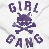 Girl Gang Punk Kittycat Crossbones ženska majica Dame Tee Brisco Brends 2x