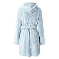 Simplmasygeni ženske pidžame Plus size Mekana puna boja Komforni dugi rukav V-izrez zimske sestre sa