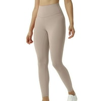 Koaiezne New Multicolour Solicol Elastic High Squik Lift Yoga Obrezane hlače Sportske casual pantalone