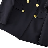 MeetoiTime Blazers za ženske modne tipke padajuće ležerne bluže dugih rukava poslovnih jakne