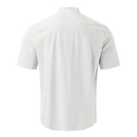 Atletski vrhovi bijele majice za muškarce, Ležerna majica Majica Čvrsti kratkih rukava zastoj navratnici