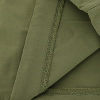 Yuwull pamučne hlače muške čvrste casual vučne elastične struke teretna hlače sa džepovima na otvorenom