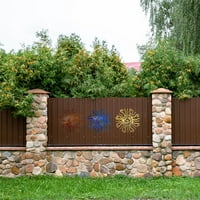 Zidni umjetnički privjesak unutarnji vrt na otvorenom Kućni ukras Trodimenzionalni metalni tamno plavo