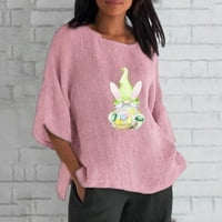 Ženska modna bluza Ležerna košulja Daily Street Top Wear Tlow Easter Print Crew Clore Cvjetni ispis