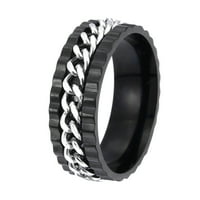 Modni prsten sawvnm modni prsten od nehrđajućeg čelika za rotirajuće prsten prekrasan poklon Veliki