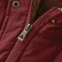 Voncos ženska jakna s kapuljačom - topla jesen zimski povremeni patentni zatvarač sa džepovima Jednobojna