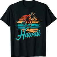 Ženska havajska ostrva Tropical Hawaii majica Hawaii dizajn Suvenir Majica Black Tee