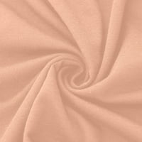 Cotonie ženska ljetna modna ljuljačka suknja labava boja V-izrez Dugme V-izrez visoke struk suknje s kratkim rukavima